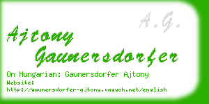 ajtony gaunersdorfer business card